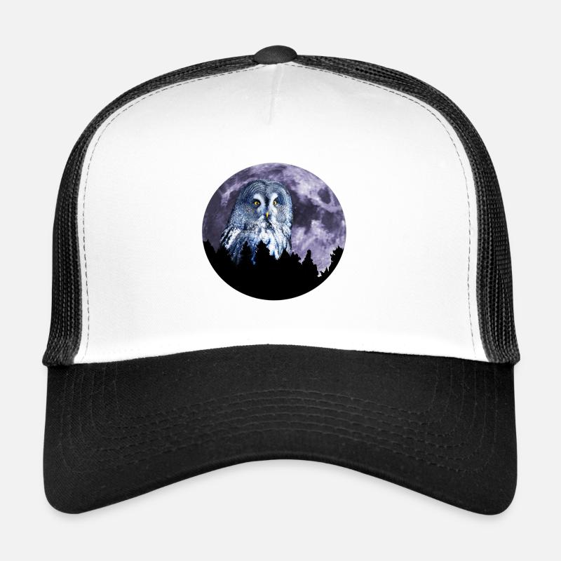 The Great Owl - Trucker Cap - white/black