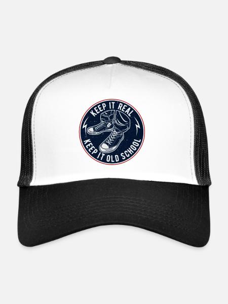 Keep It Oldschool - Trucker Cap - white/black - Front