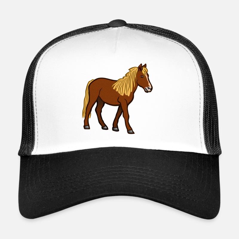 horse - Trucker Cap - white/black