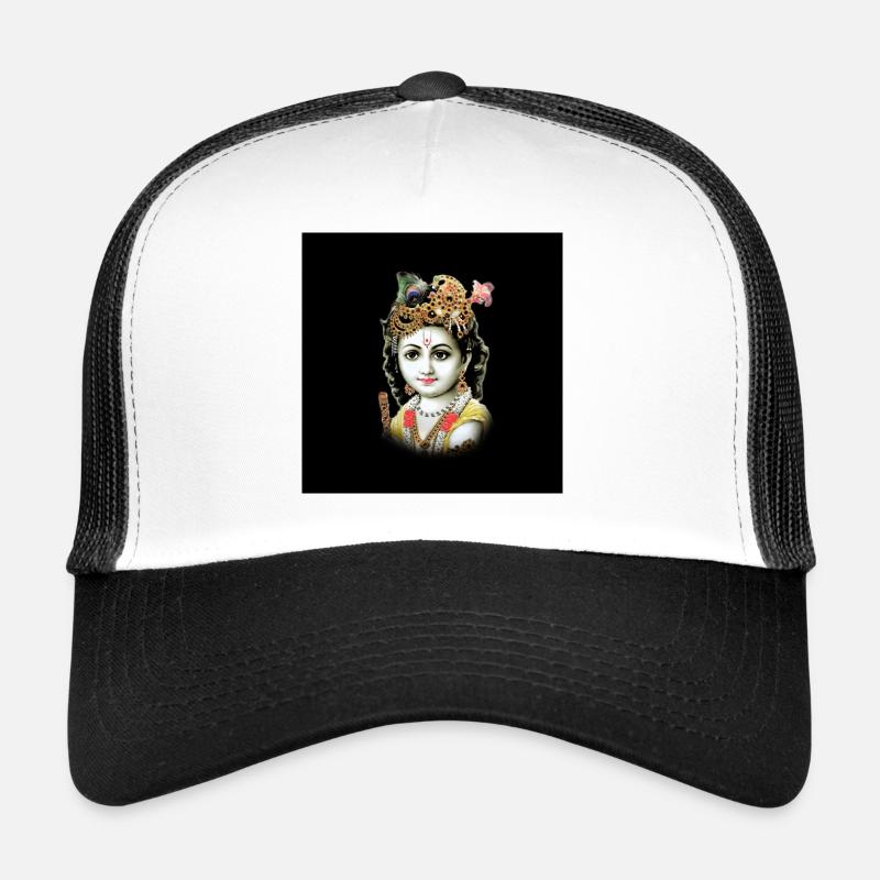 Krishna - Casquette trucker  - blanc/noir