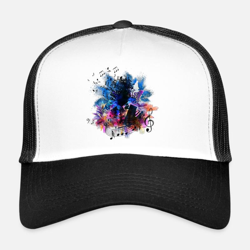 Musik Mensch Art Design - Trucker Cap - Weiß/Schwarz