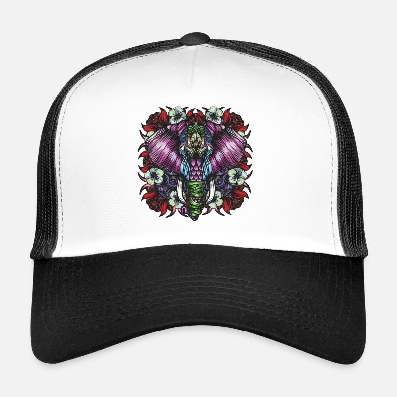 Elephant Red - Trucker Cap - white/black
