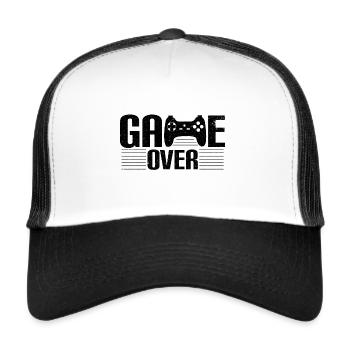 GAME OVER - Trucker Cap - white/black - Front