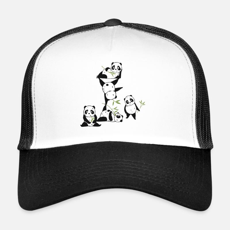 Panda Party - Trucker Cap - Weiß/Schwarz