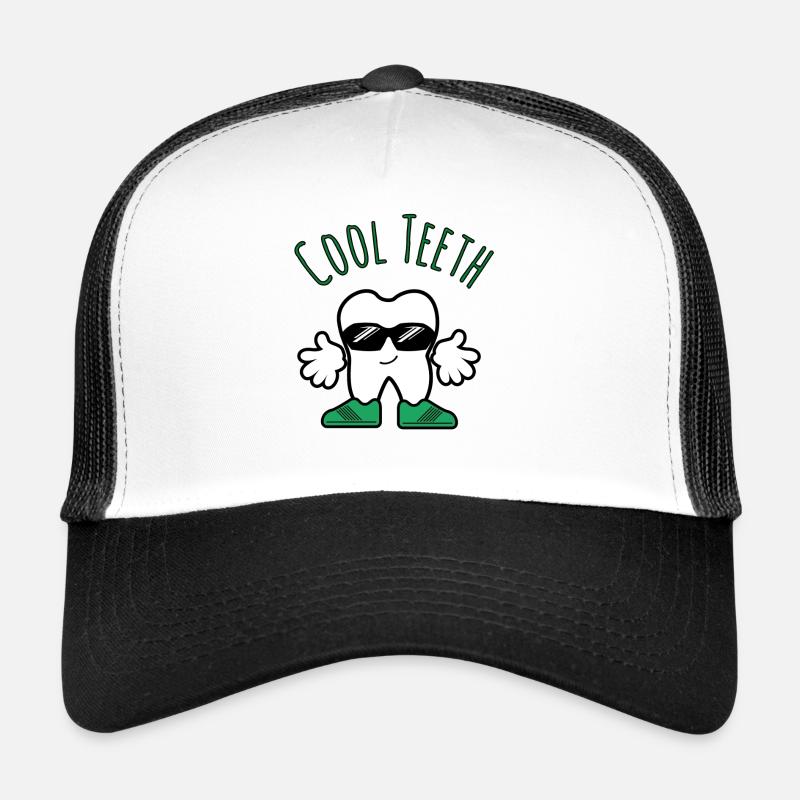 Coole Zähne - Cool Teeth - Trucker Cap - Weiß/Schwarz