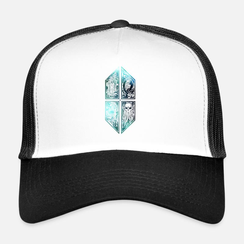 Cthulhu ornament galaxy 2 - Trucker Cap - white/black