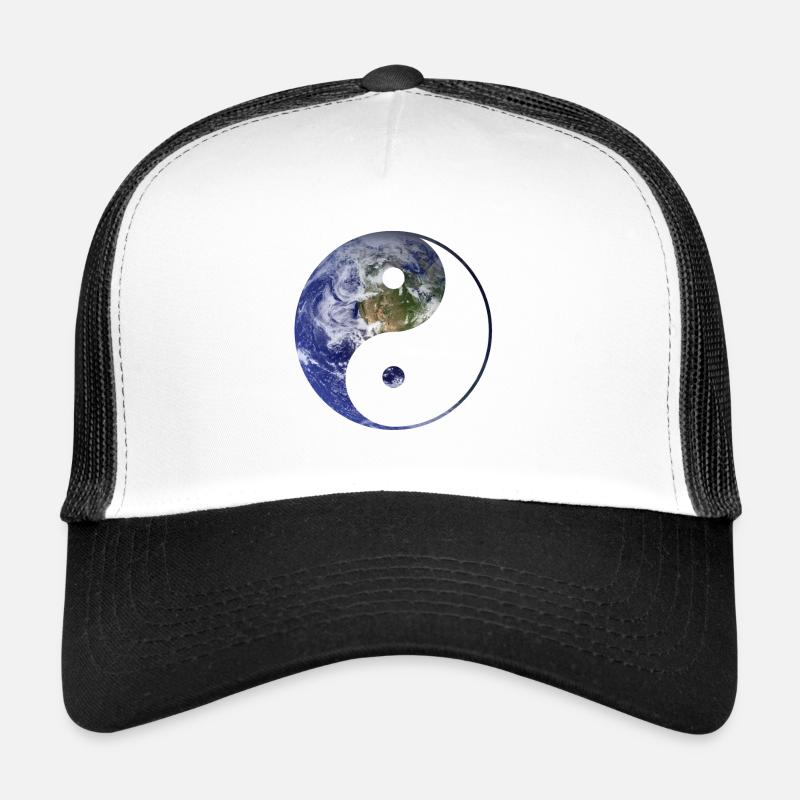 yin and yang earth - Trucker Cap - Weiß/Schwarz