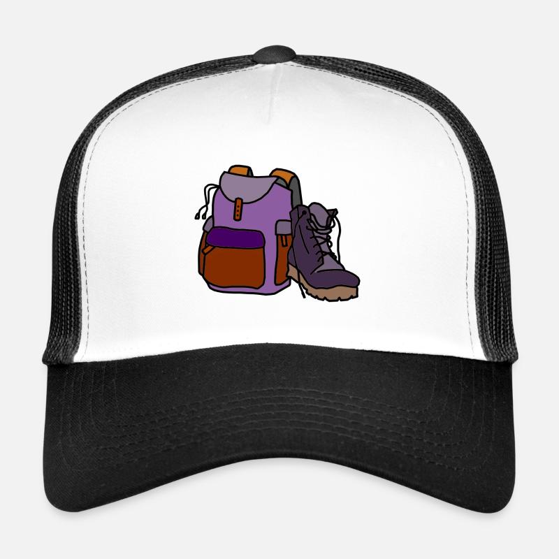 Wanderer /Trail / Trek - Trucker Cap - Weiß/Schwarz