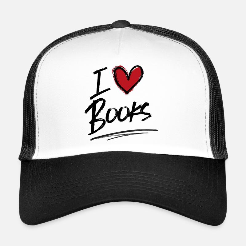 Ich liebe Bücher - Trucker Cap - Weiß/Schwarz