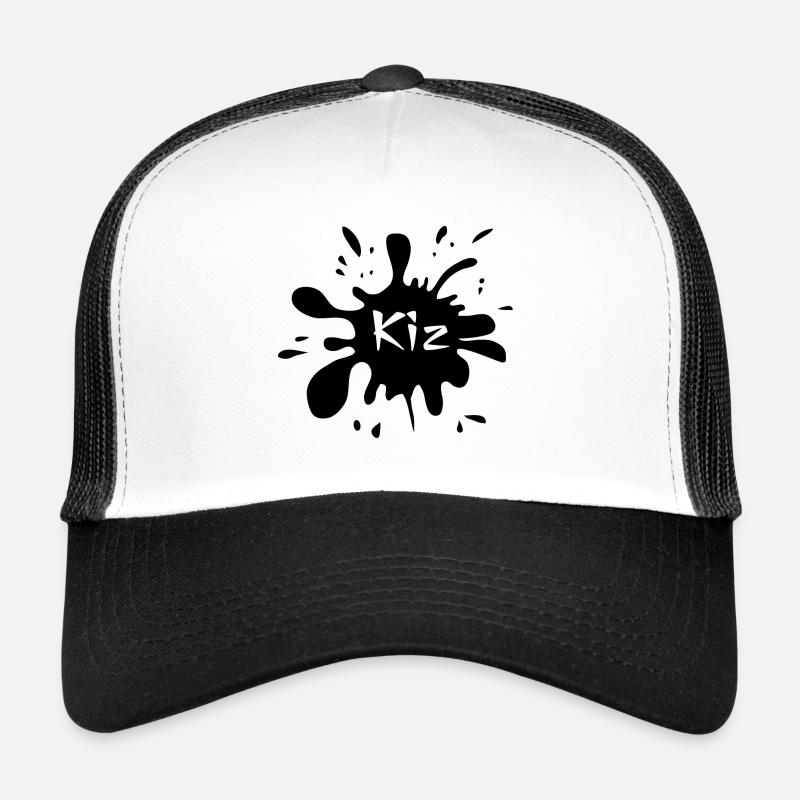 KIZOMBA - Casquette trucker  - blanc/noir