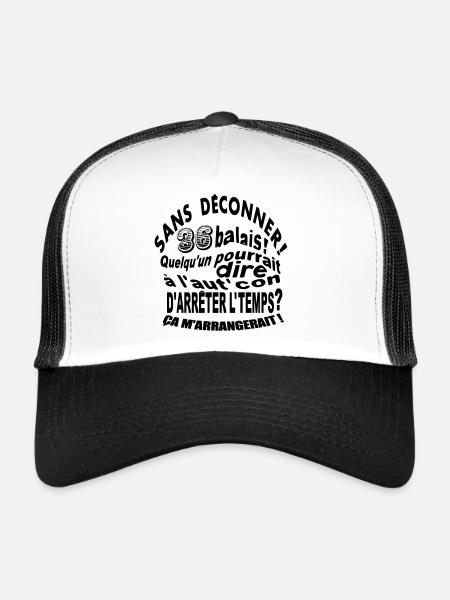 36 ans / anniversaire 36 ans / cadeau - Casquette trucker  - blanc/noir - Devant