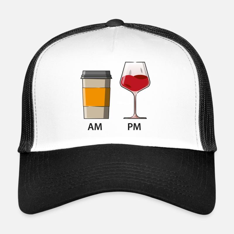 AM PM - Café le matin - Vin le soir Casquette trucker 