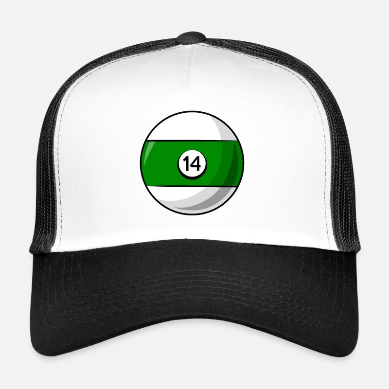 Boule de billard 14 vert Billard quatorze Casquette trucker 