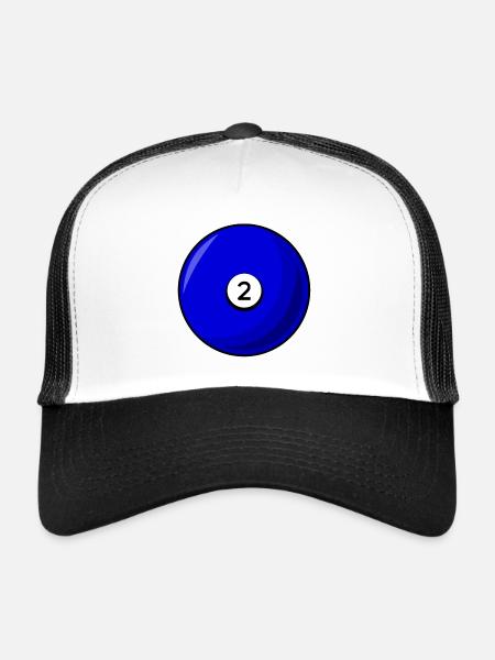 Billiard ball 2 blue Billiards two - Trucker Cap - white/black - Front