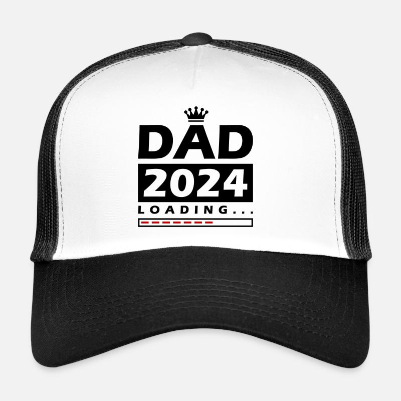 Dad 2024 Loading Papa - Trucker Cap - Weiß/Schwarz