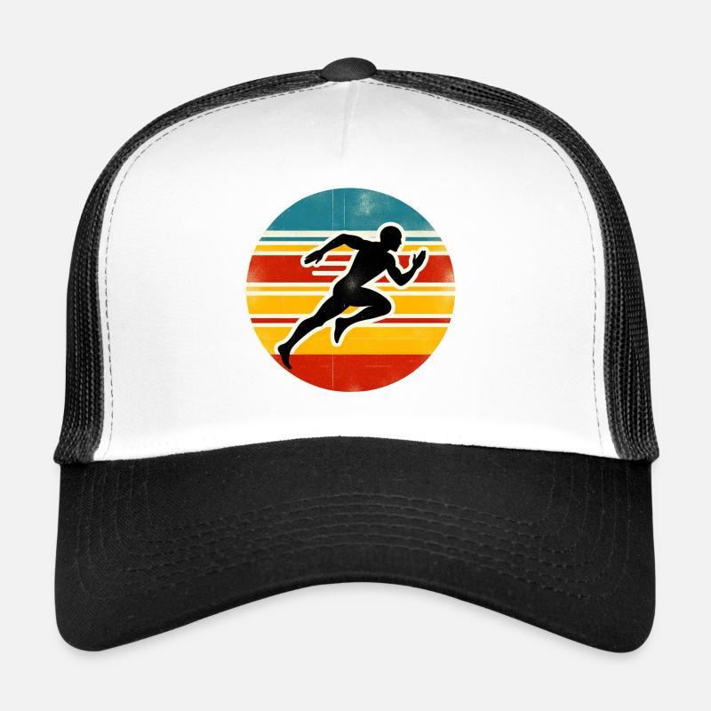 Sprinter - Athlétisme - Casquette trucker - blanc/noir