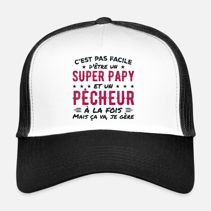 Super Papy et Pêcheur Cadeau Casquette trucker 