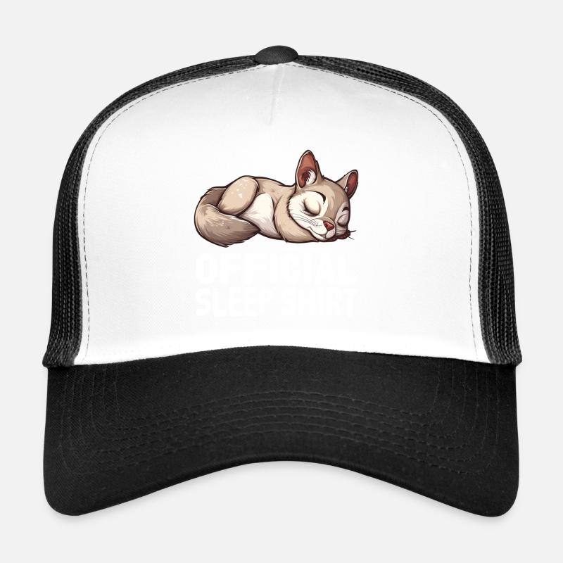 Offizielles Schlafshirt Fliegendes fliegendes Eich - Trucker Cap - Weiß/Schwarz