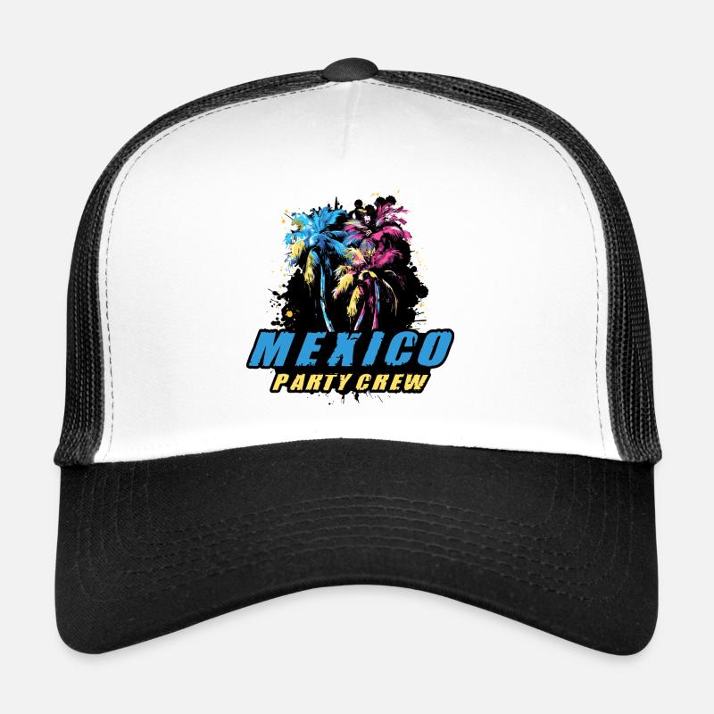Mexico Party Crew Holiday Saying Trucker Cap