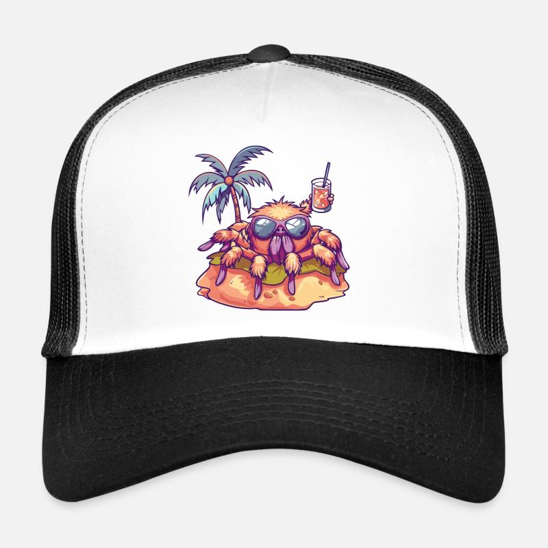 Vacances d’été à la plage de Tarantula Casquette trucker 