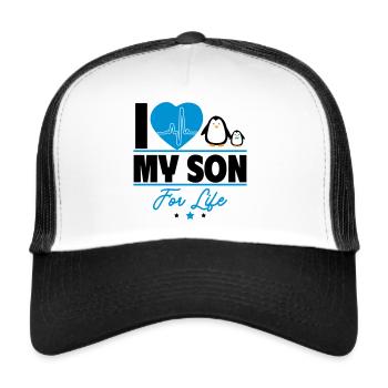 I Love My Son – For Parents with a Sense of Humor - Trucker Cap - white/black - Front