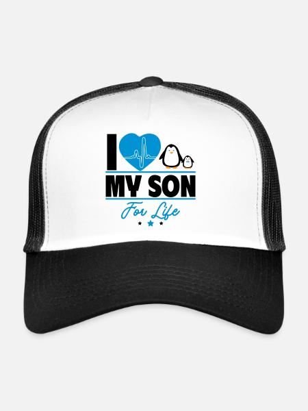 I Love My Son – For Parents with a Sense of Humor - Trucker Cap - white/black - Front
