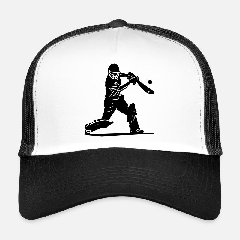 Cricket Player Silhouette Trucker Cap
