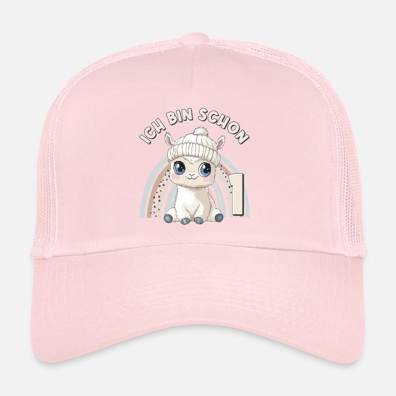 1. Geburtstag Alpaka Lama Regenbogen Süß Niedlich Trucker Cap
