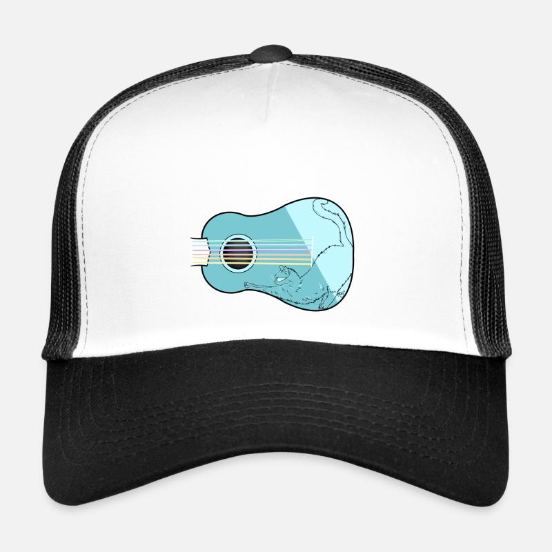 Guitar Cat - Trucker Cap - white/black