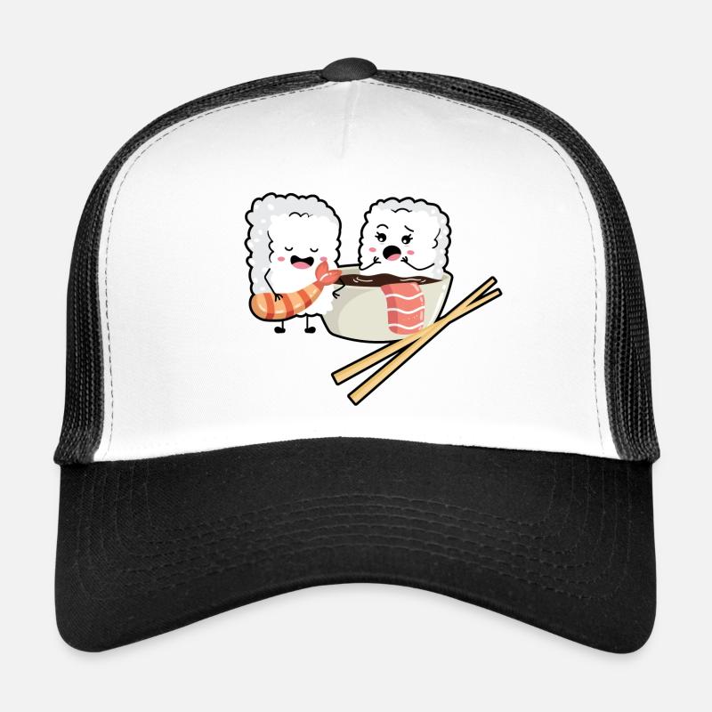 Sushi-Zeit - Trucker Cap - Weiß/Schwarz