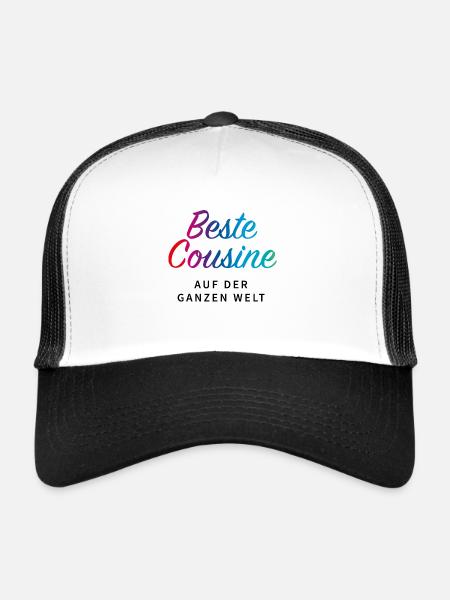 beste Cousine - Trucker Cap - Weiß/Schwarz - Vorne