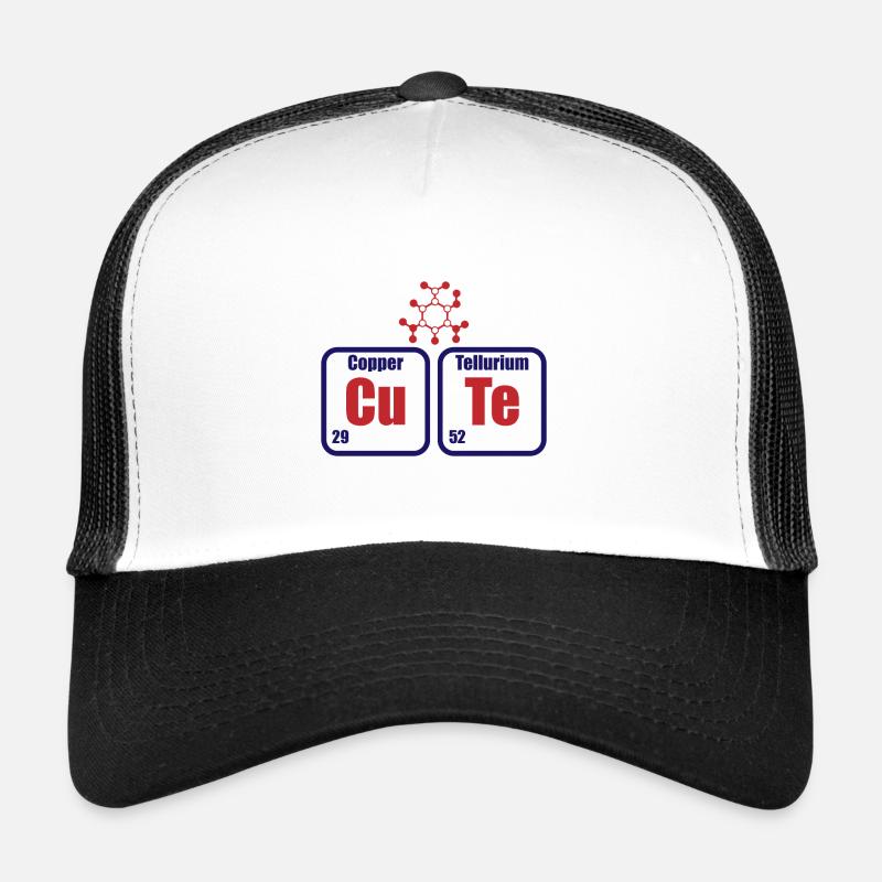 Cadeau mignon de table périodique de chimie de Cu Casquette trucker 