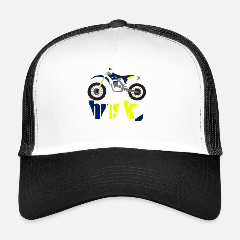 Husky Enduro Cross Idée Cadeau - Casquette trucker  - blanc/noir