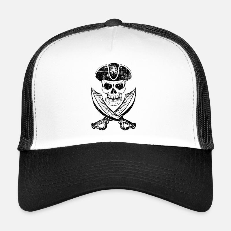 Crâne de pirate pirate cadeau Saebel Casquette trucker 