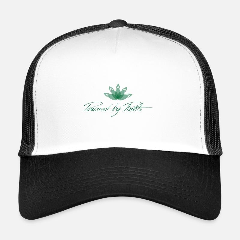 Powered by plants Lebensstil Geschenk - Trucker Cap - Weiß/Schwarz