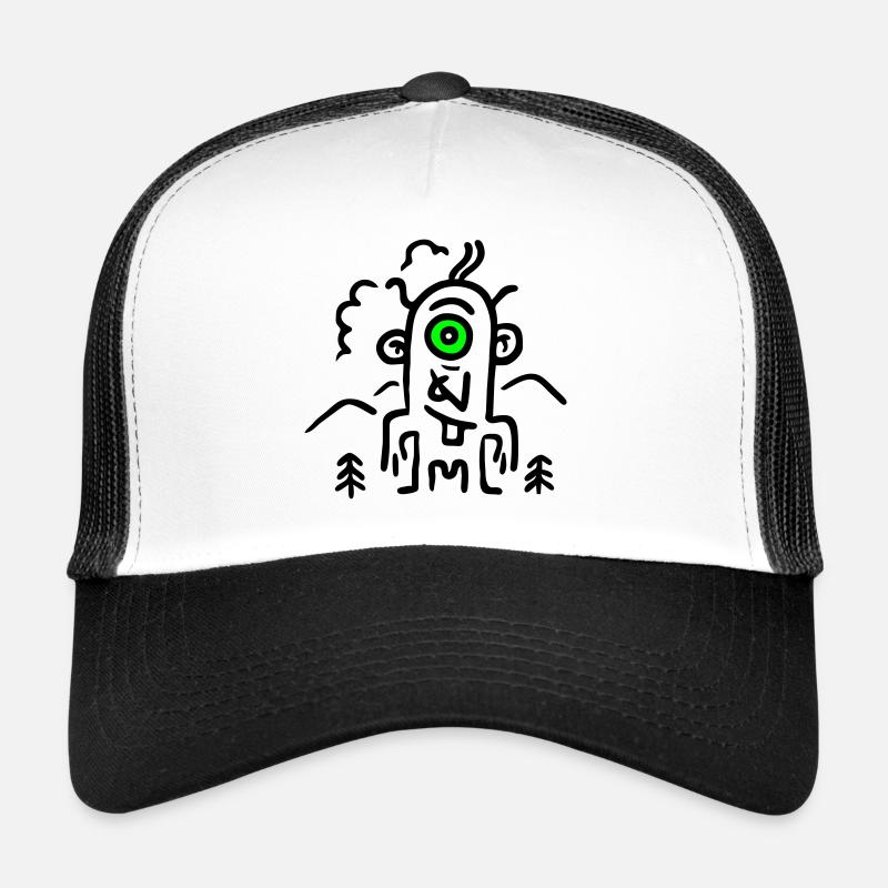 Zyklob minimal - Casquette trucker  - blanc/noir