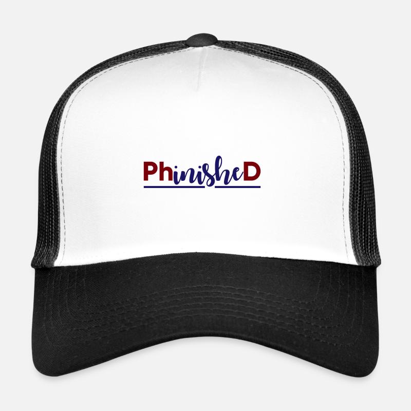 Phinished Finished PhD Abschluss Geschenk Trucker Cap