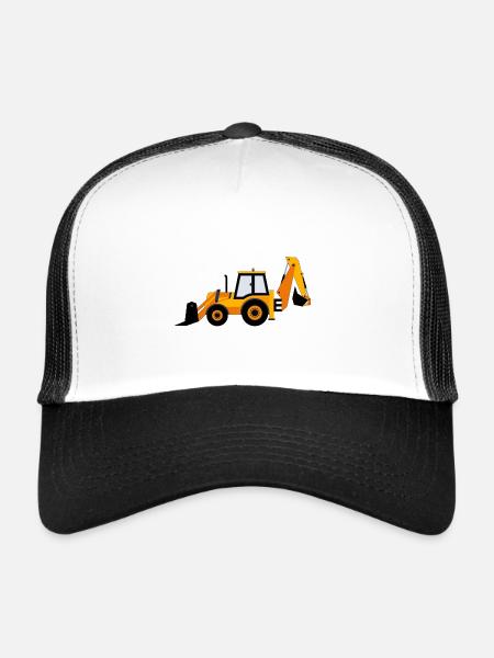 Idée cadeau cadeau pelle - Casquette trucker  - blanc/noir - Devant