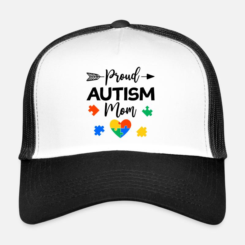 Proud Autism Mom Autism Awareness Gift Trucker Cap