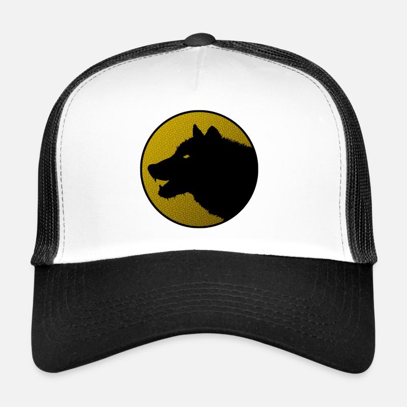 Logo du loup solitaire sur la couleur Casquette trucker 