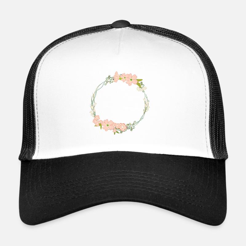 Belle couronne - Casquette trucker  - blanc/noir