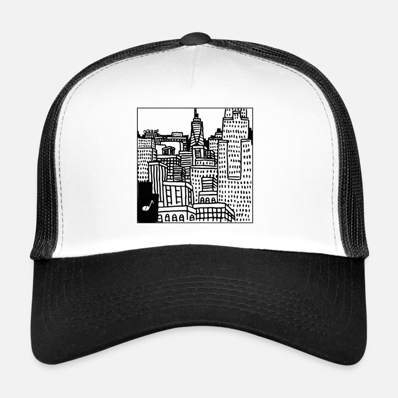 Stadt - Trucker Cap - Weiß/Schwarz