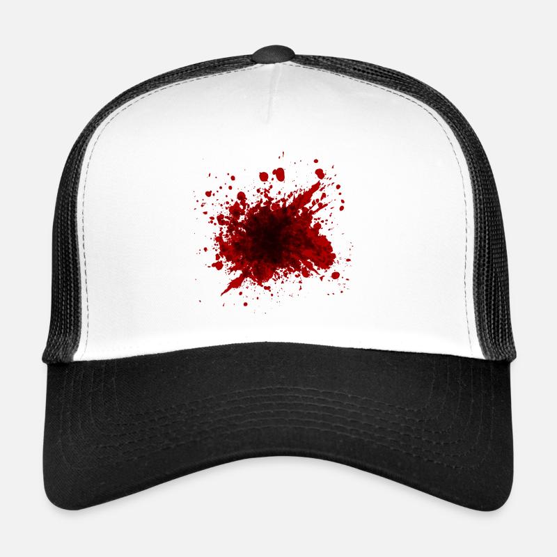 Gunshot wound blood stain Trucker Cap