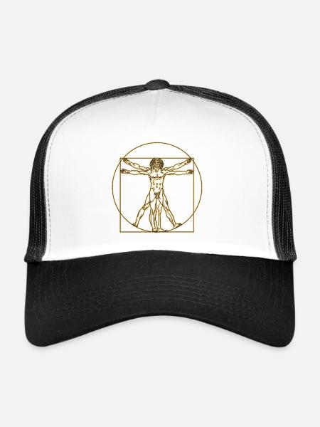 HOMME VITRUVIOUS - Casquette trucker  - blanc/noir - Devant
