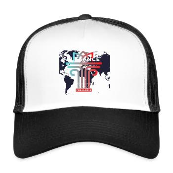 élégance vestimentaire - Casquette trucker  - blanc/noir - Devant