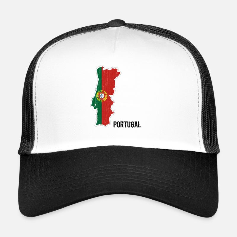 Portugal, drapeau, contour, souvenir Casquette trucker 