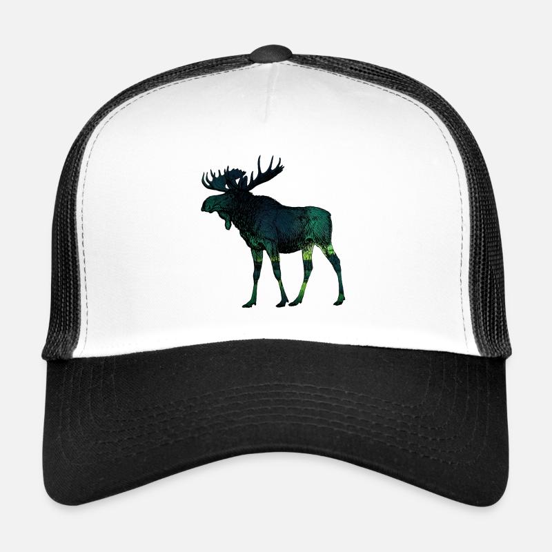 Elch 3 - Trucker Cap - Weiß/Schwarz