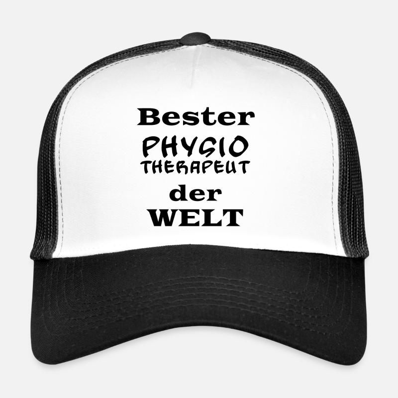 Bester Physiotherapeut der Welt! Physiotherapie - Trucker Cap - Weiß/Schwarz