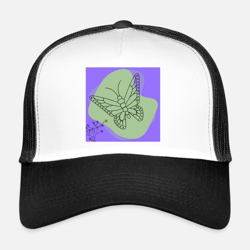 Papillon minimaliste. Casquette trucker 