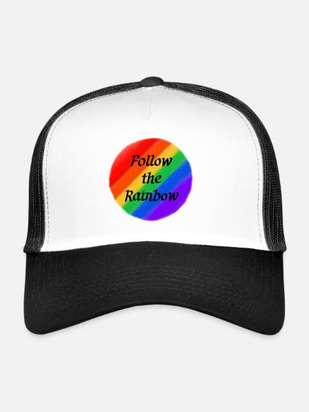 Follow the rainbow - Trucker Cap - white/black - Front